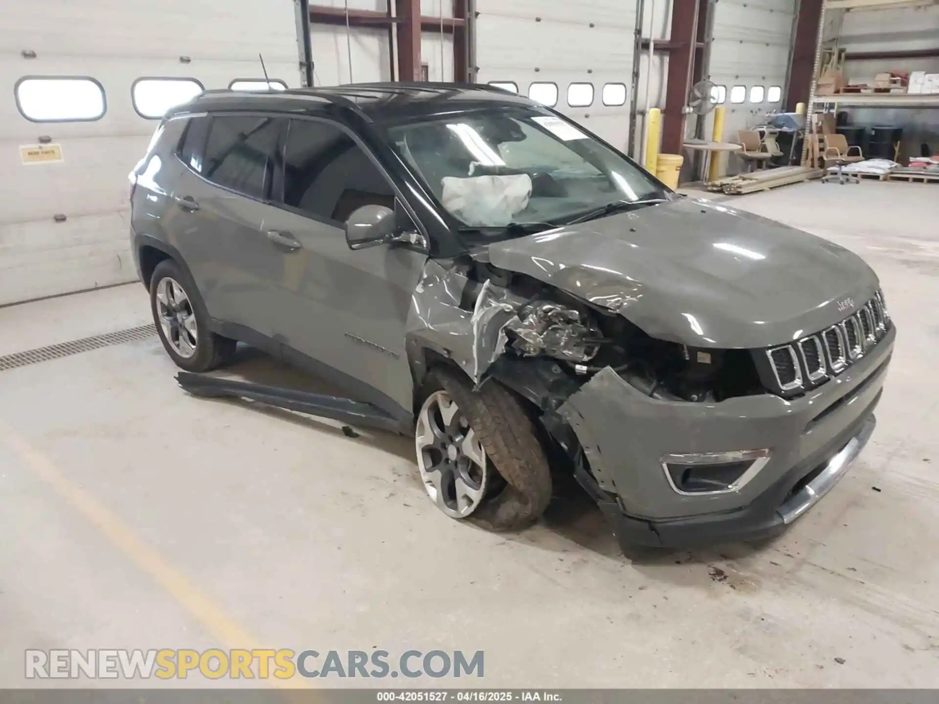 1 Photograph of a damaged car 3C4NJDCBXMT596069 JEEP COMPASS 2021