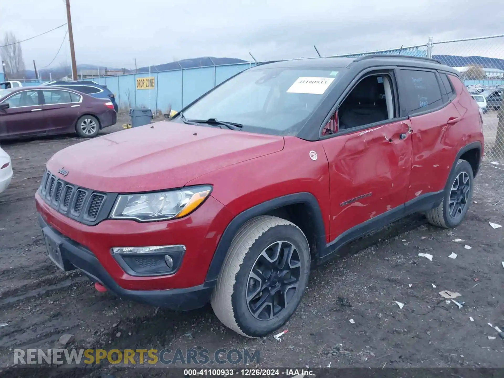 2 fotografías del automóvil dañado 3C4NJDDB4MT574275 JEEP COMPASS 2021