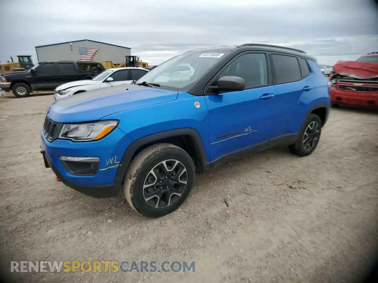 1 Photograph of a damaged car 3C4NJDDB9MT590052 JEEP COMPASS 2021