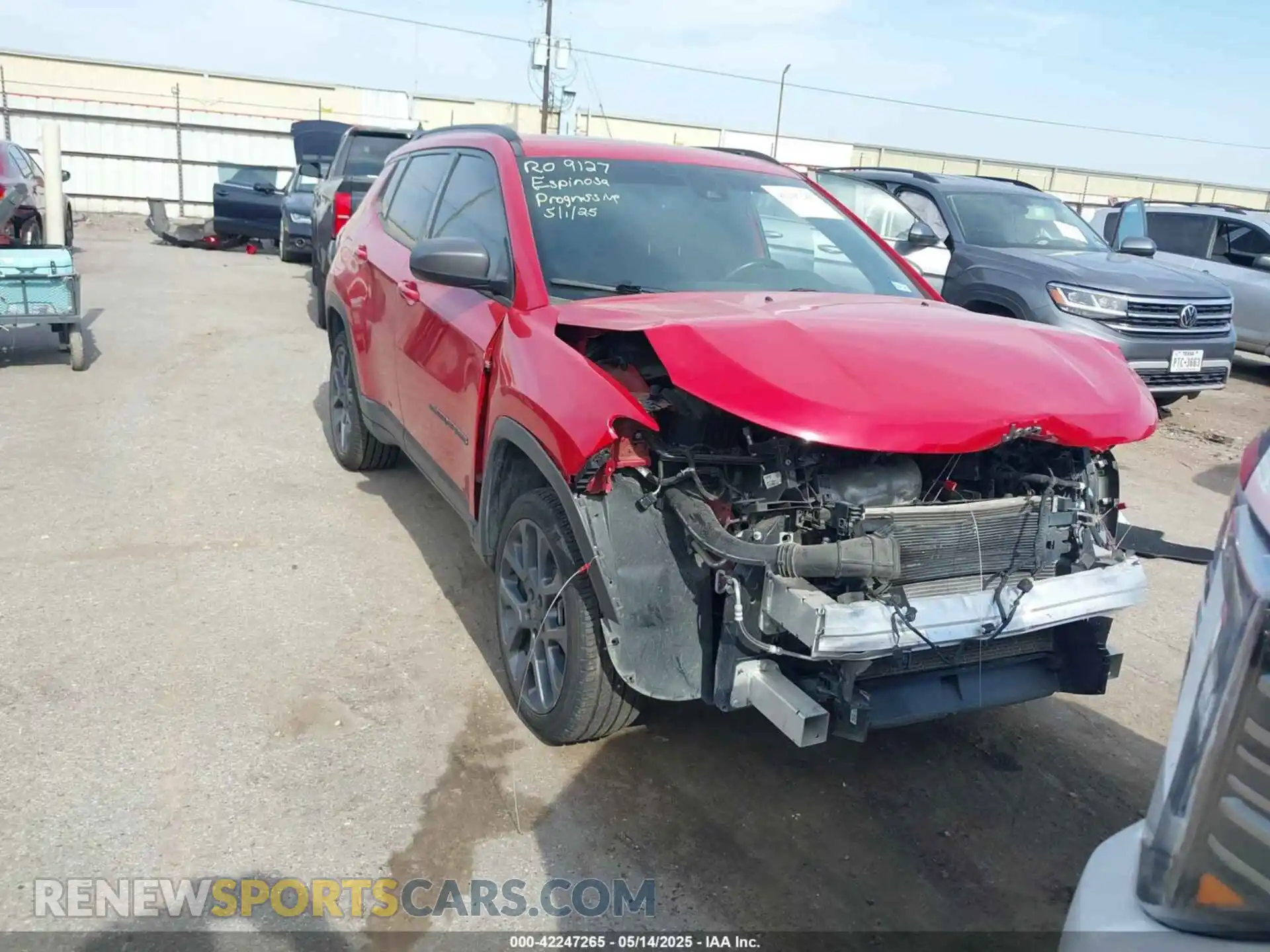 1 Photograph of a damaged car 3C4NJDEB9MT593337 JEEP COMPASS 2021