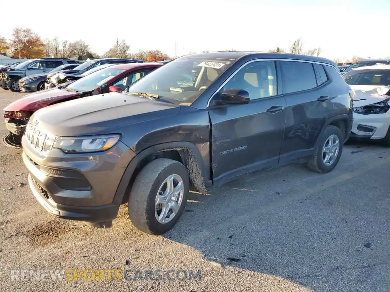 1 Photograph of a damaged car 3C4NJCAB0NT224836 JEEP COMPASS 2022