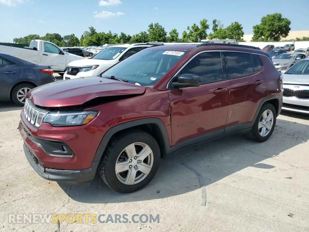 1 Photograph of a damaged car 3C4NJCBB1NT140152 JEEP COMPASS 2022