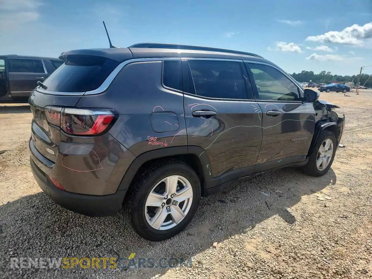 3 Photograph of a damaged car 3C4NJCBB1NT235049 JEEP COMPASS 2022