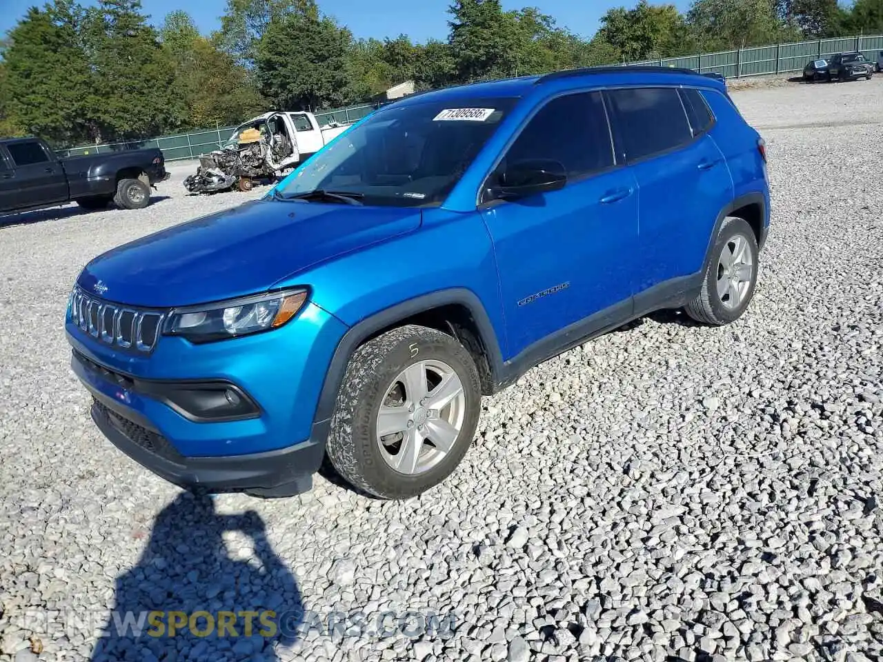 1 Photograph of a damaged car 3C4NJCBB8NT182740 JEEP COMPASS 2022