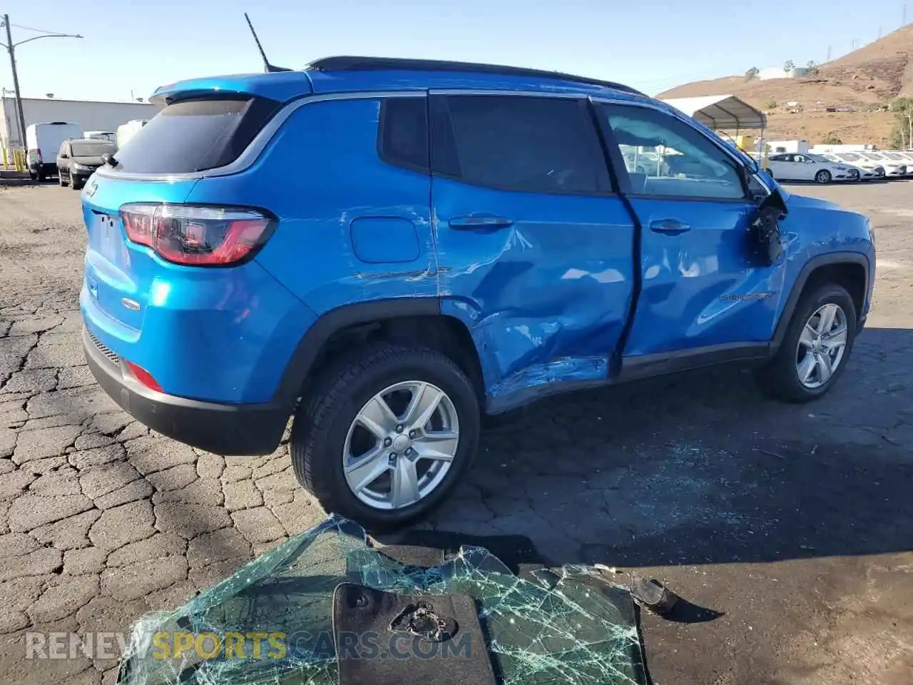3 Photograph of a damaged car 3C4NJDBB0NT111604 JEEP COMPASS 2022