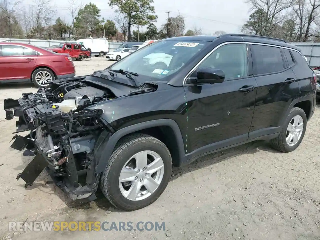 1 Photograph of a damaged car 3C4NJDBB0NT121596 JEEP COMPASS 2022