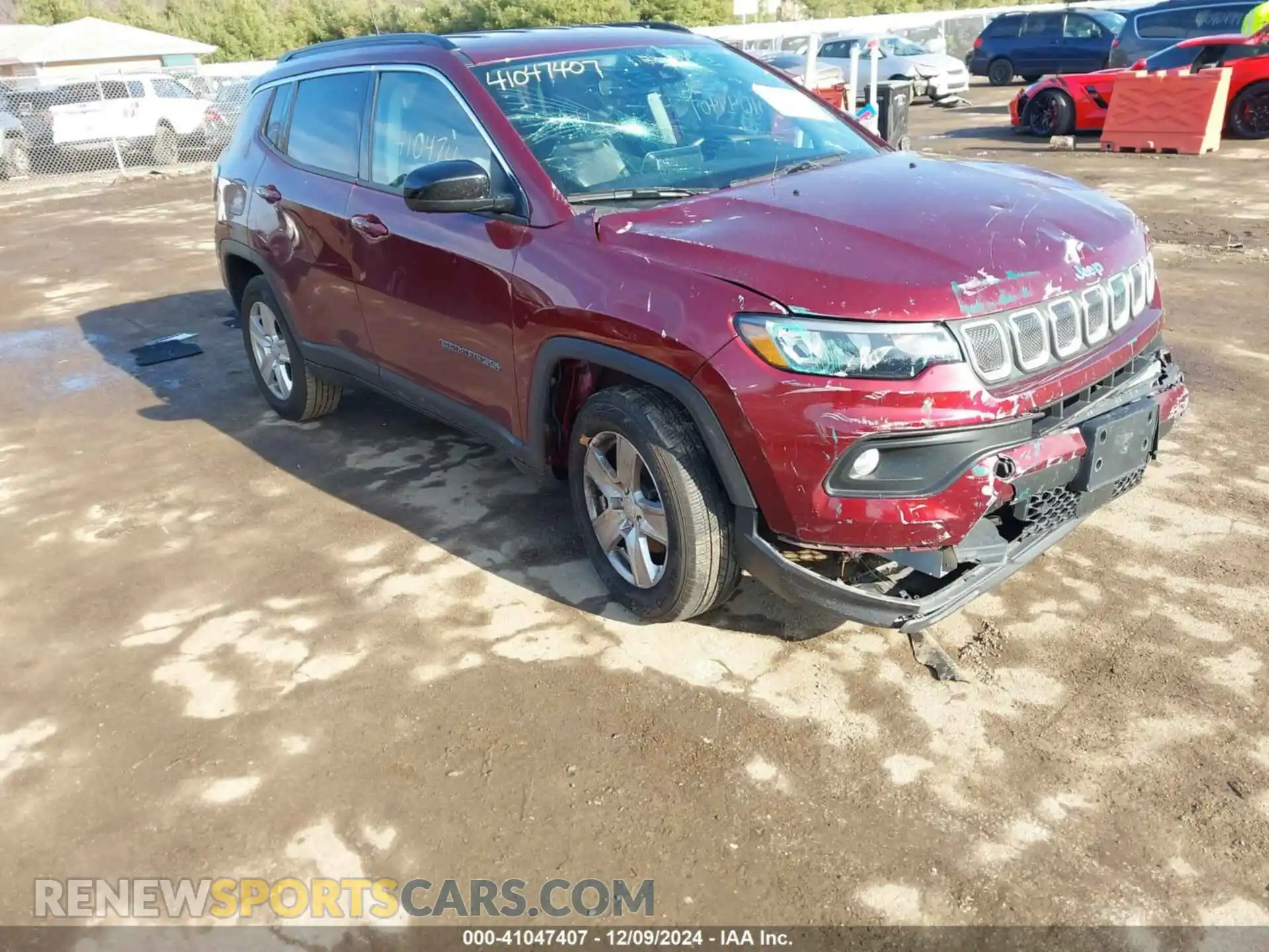 1 Photograph of a damaged car 3C4NJDBB1NT125074 JEEP COMPASS 2022