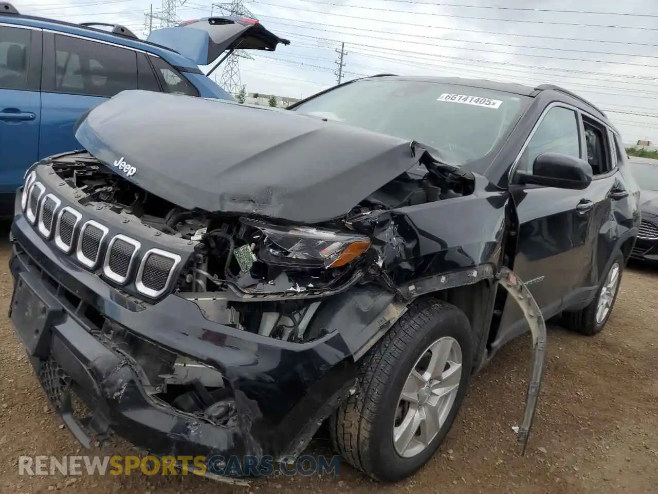 1 Photograph of a damaged car 3C4NJDBB7NT107601 JEEP COMPASS 2022
