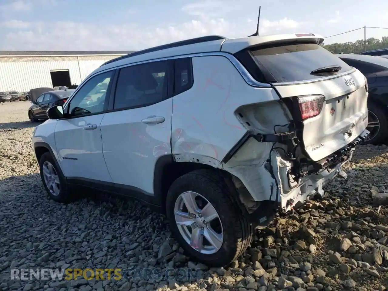 2 fotografías del automóvil dañado 3C4NJDBB7NT230718 JEEP COMPASS 2022
