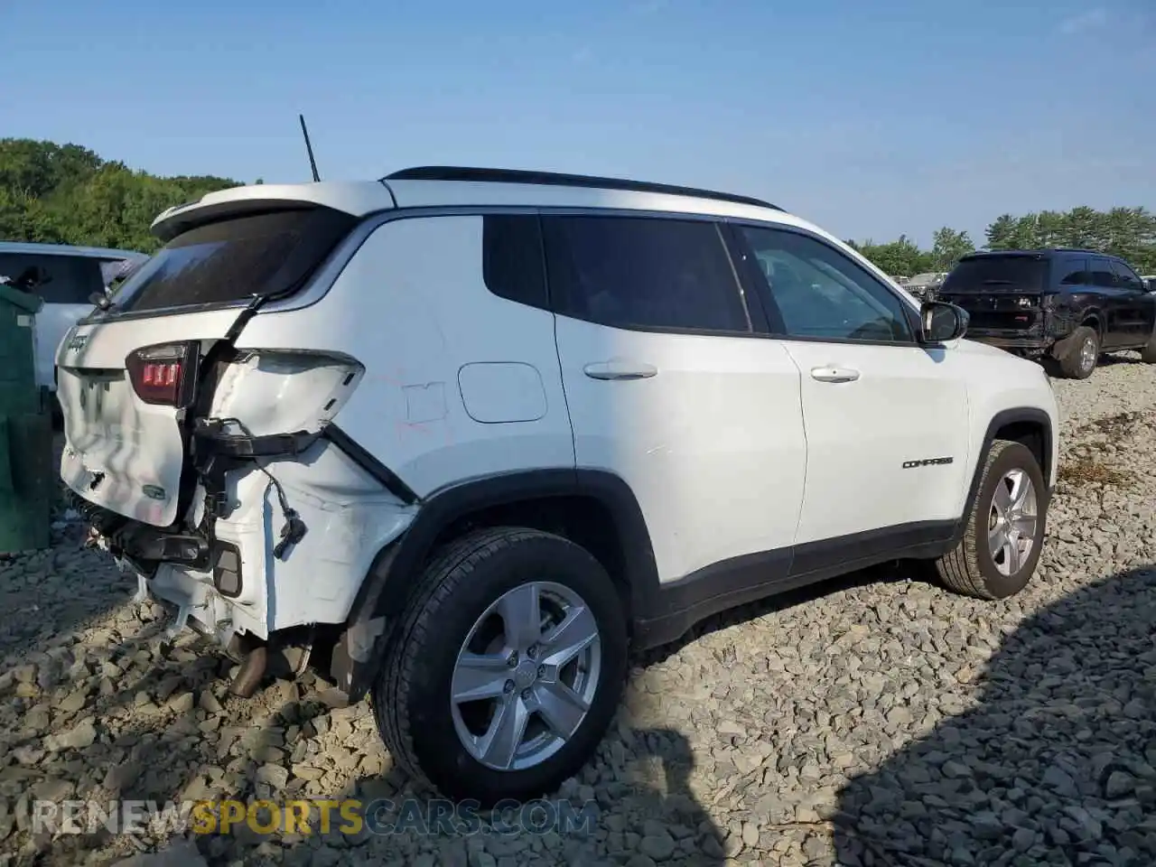 3 fotografías del automóvil dañado 3C4NJDBB7NT230718 JEEP COMPASS 2022