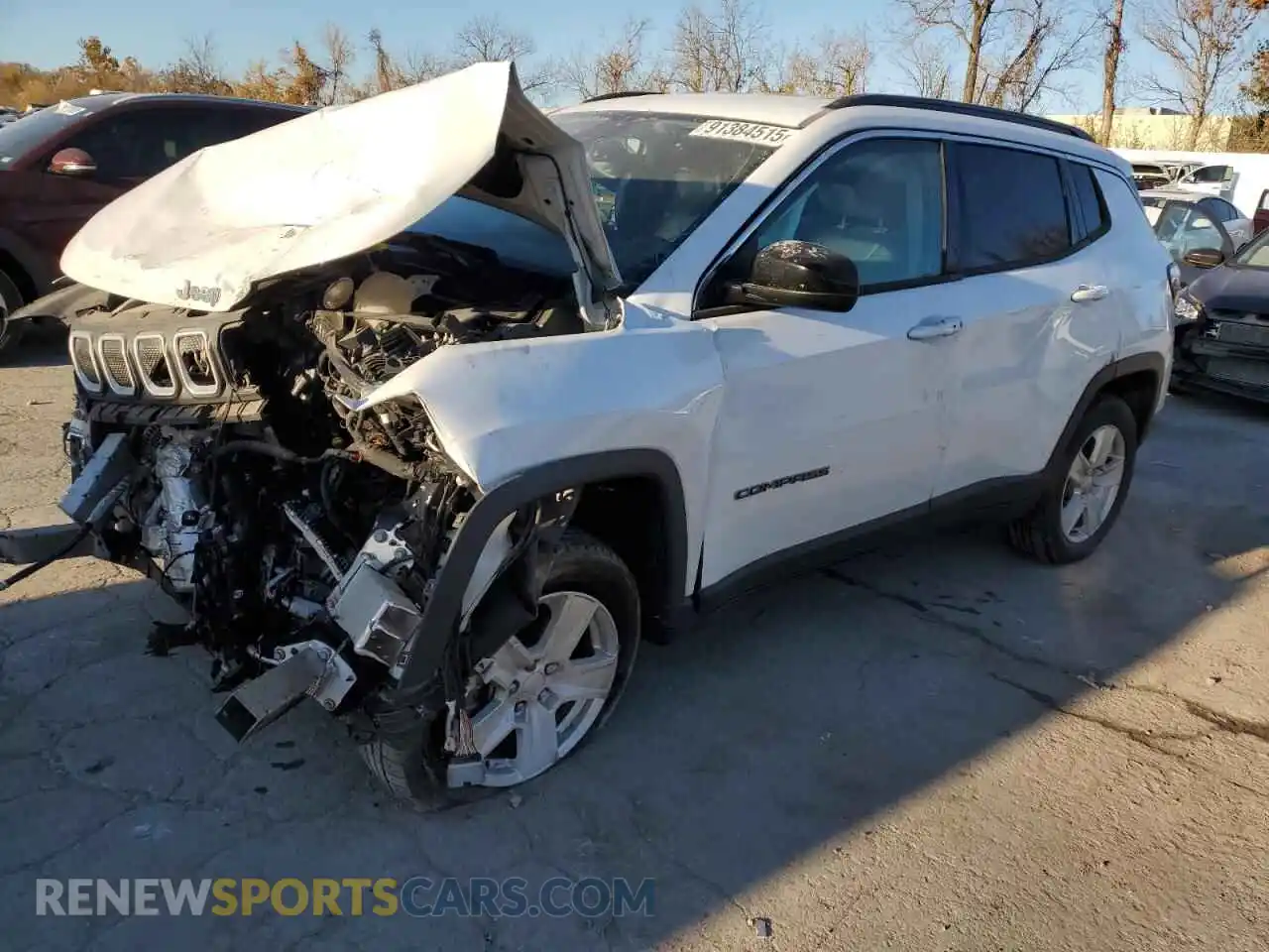 1 Photograph of a damaged car 3C4NJDBB8NT134368 JEEP COMPASS 2022