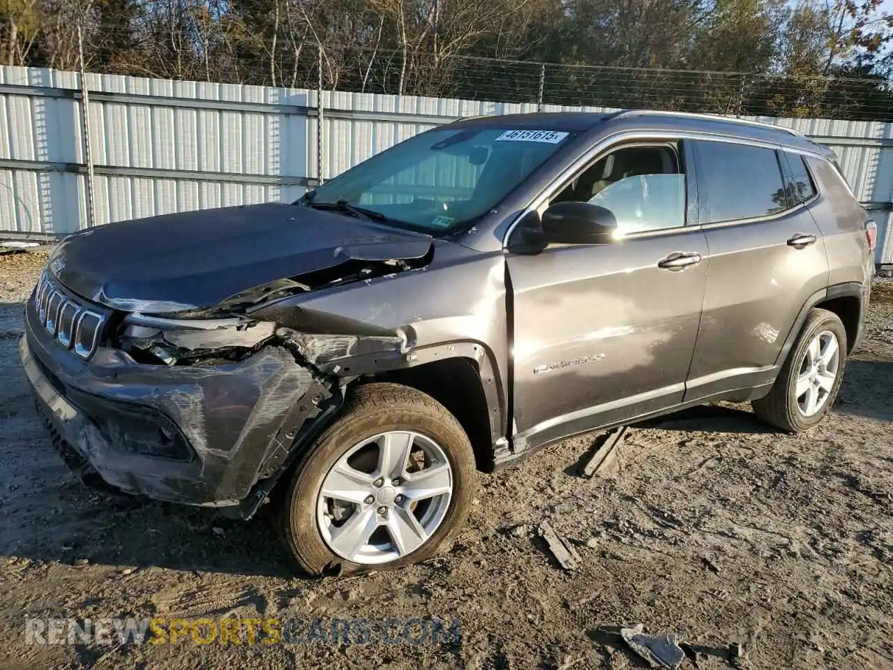 1 Photograph of a damaged car 3C4NJDBB8NT157875 JEEP COMPASS 2022