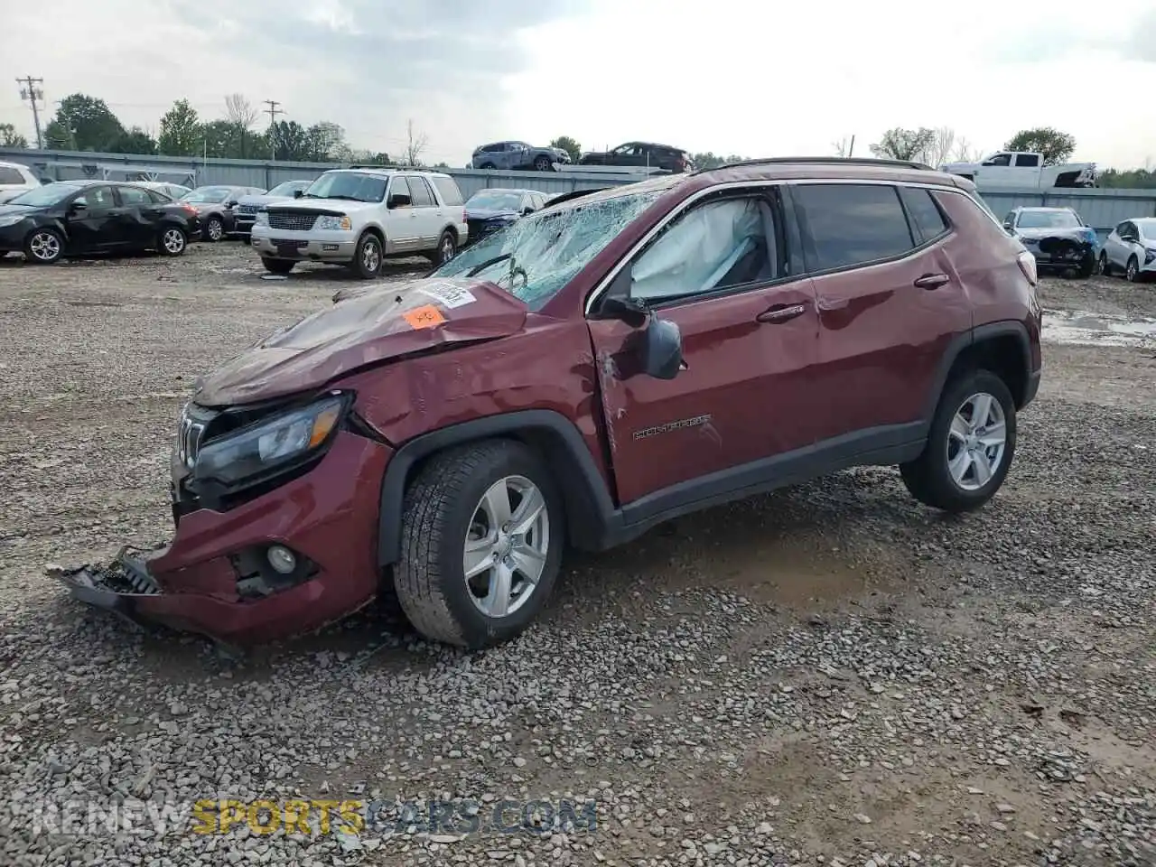 1 Photograph of a damaged car 3C4NJDBB9NT214973 JEEP COMPASS 2022