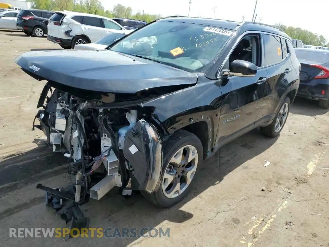 1 Photograph of a damaged car 3C4NJDCB0NT101055 JEEP COMPASS 2022