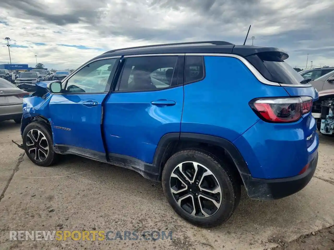 2 fotografías del automóvil dañado 3C4NJDCB0NT161742 JEEP COMPASS 2022