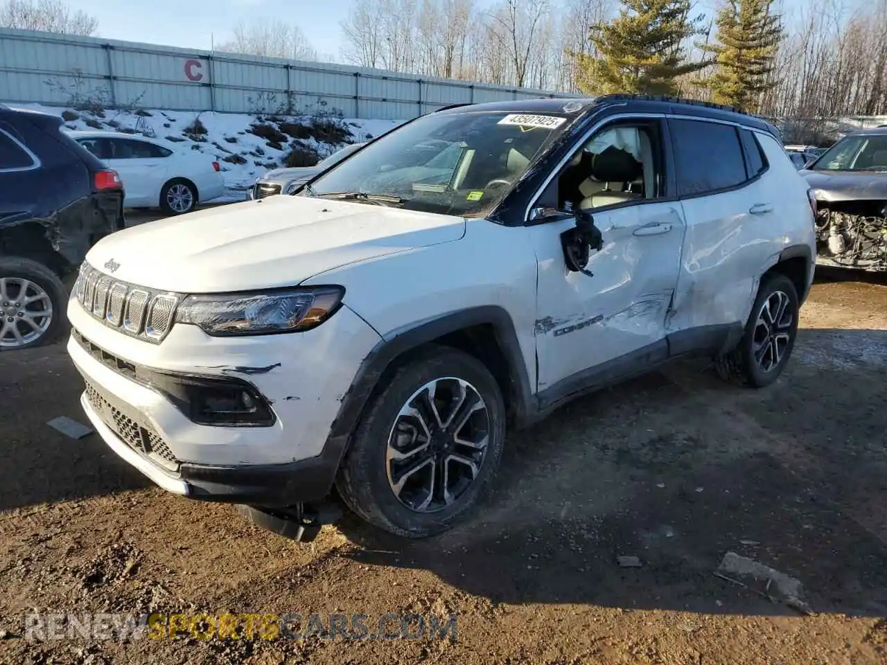 1 Photograph of a damaged car 3C4NJDCB0NT180288 JEEP COMPASS 2022