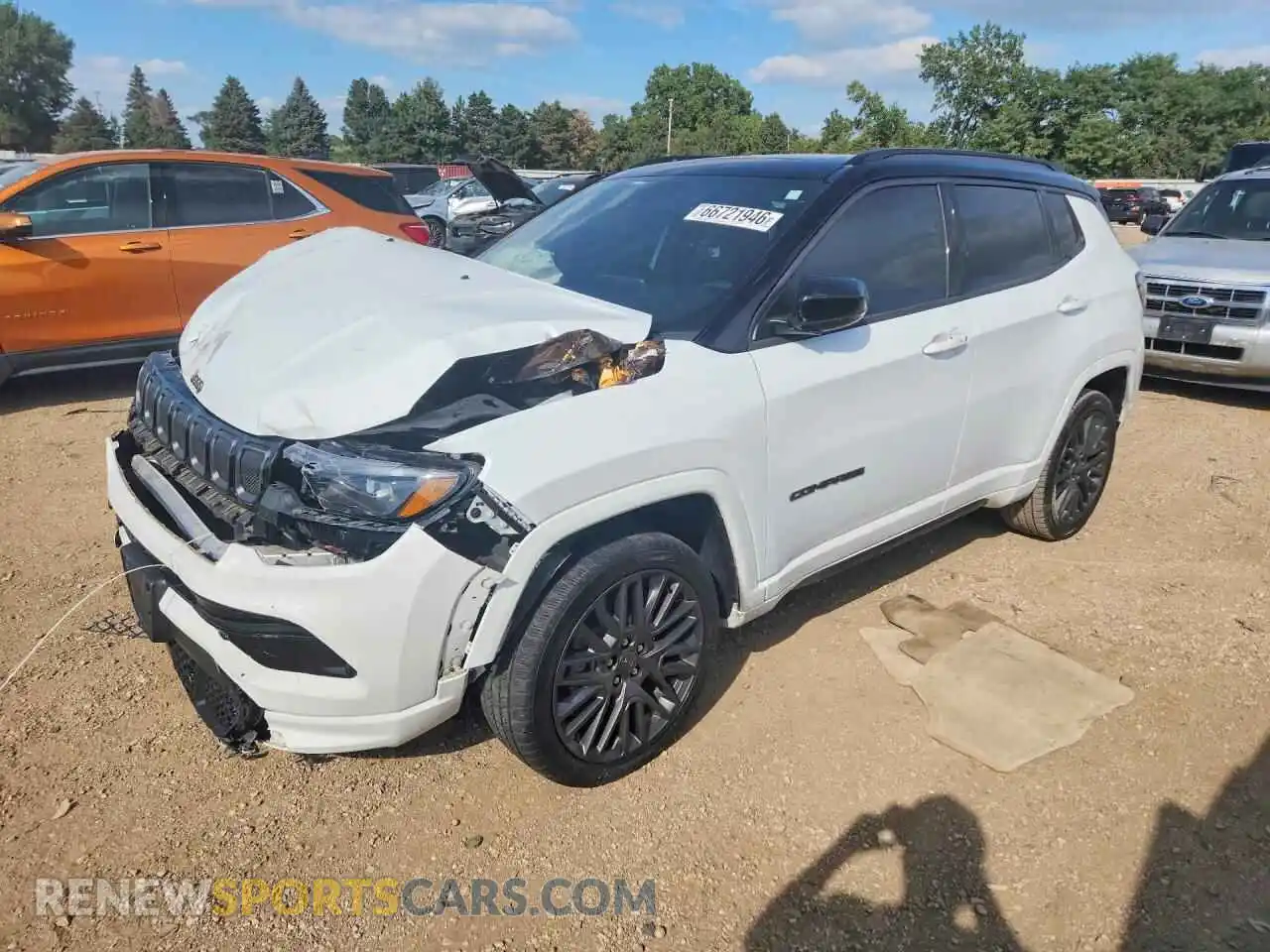 1 Photograph of a damaged car 3C4NJDCB0NT183952 JEEP COMPASS 2022