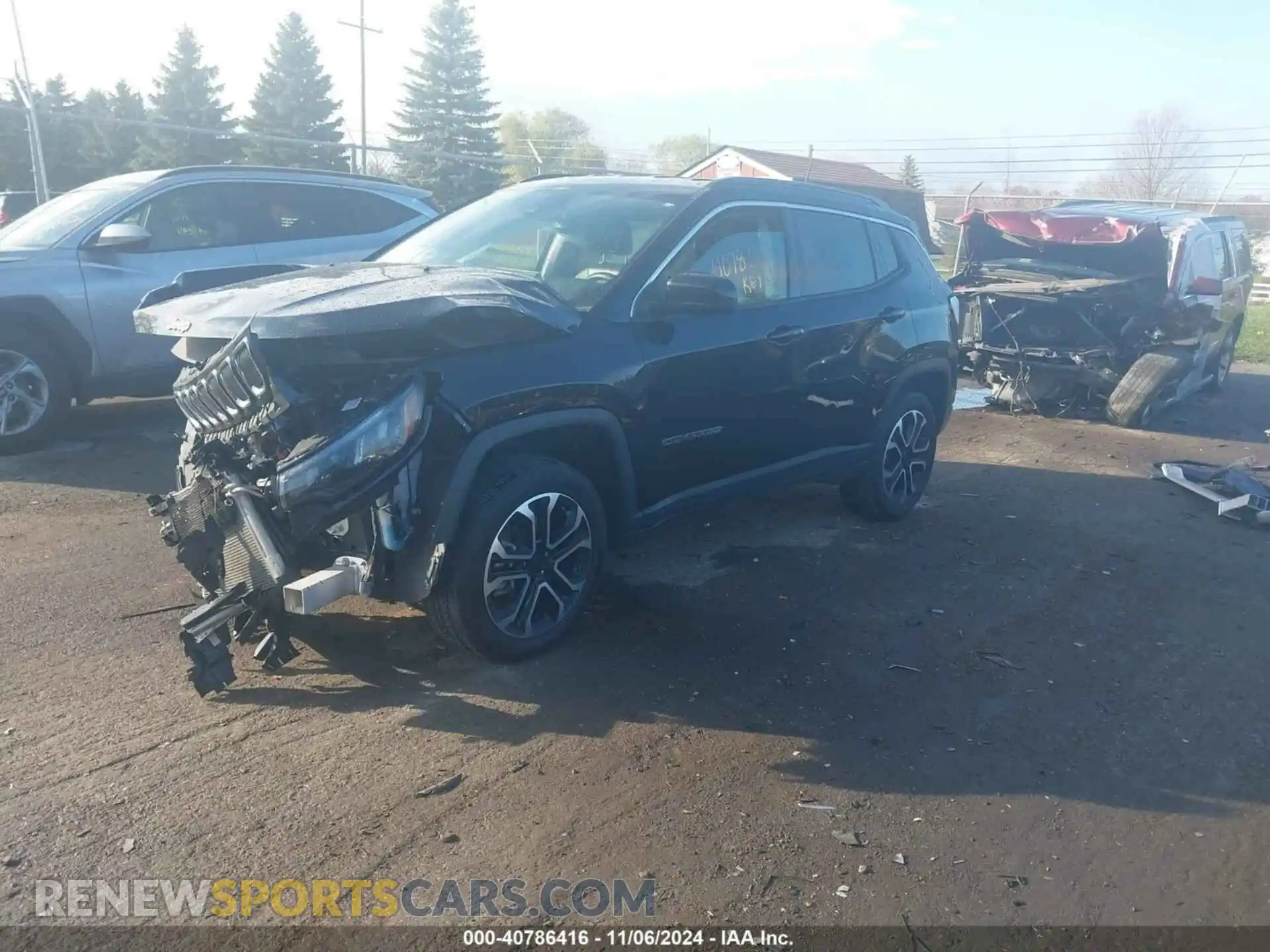 2 fotografías del automóvil dañado 3C4NJDCB0NT197513 JEEP COMPASS 2022