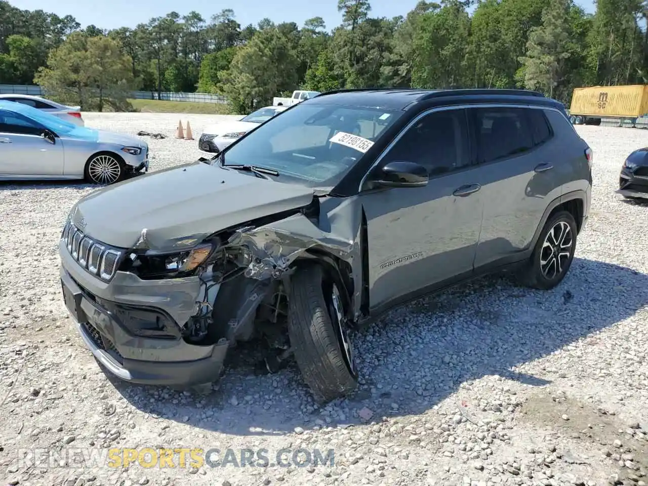 1 Photograph of a damaged car 3C4NJDCB1NT225965 JEEP COMPASS 2022