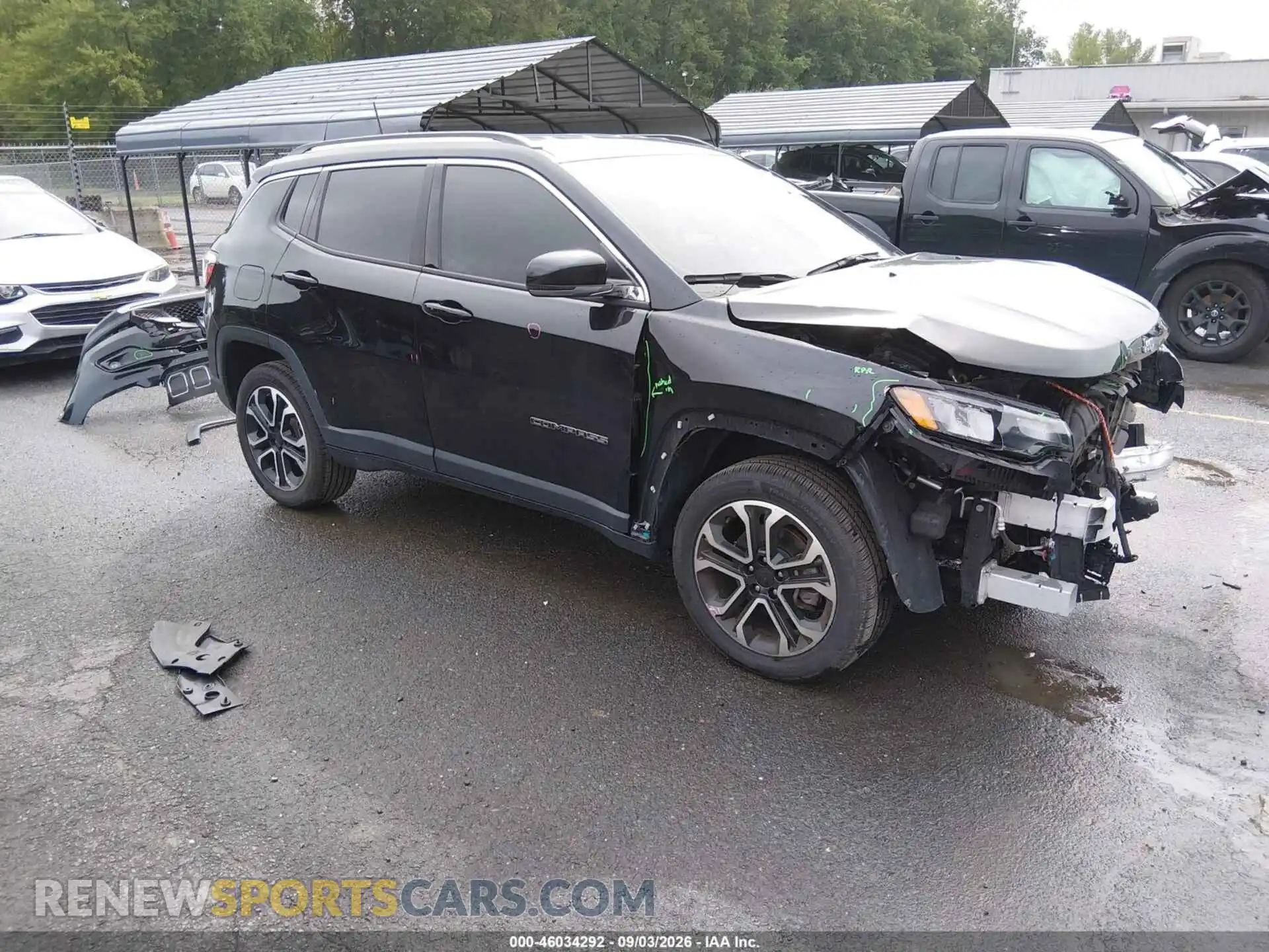 1 Photograph of a damaged car 3C4NJDCB2NT107374 JEEP COMPASS 2022