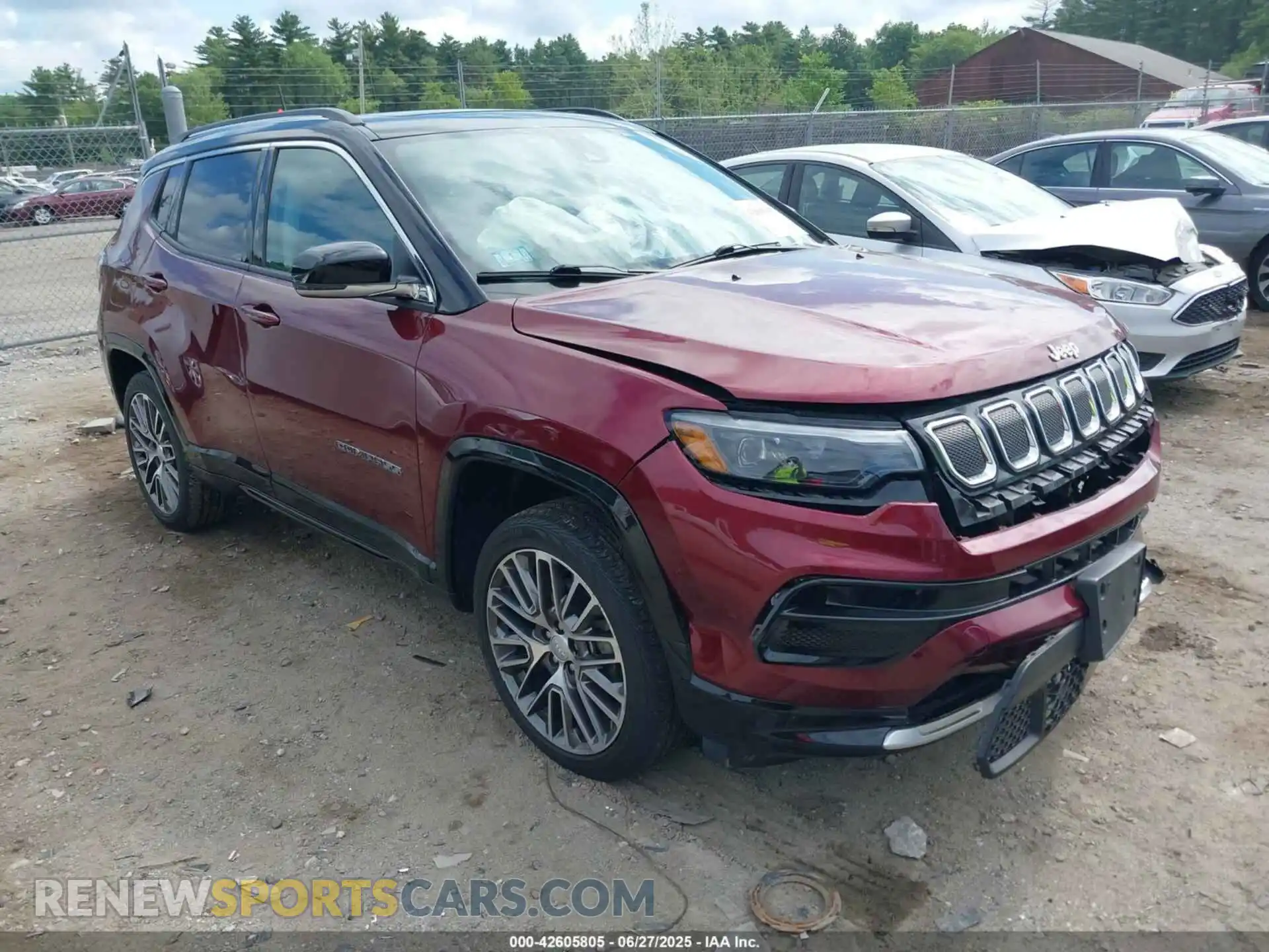 1 Photograph of a damaged car 3C4NJDCB3NT107464 JEEP COMPASS 2022
