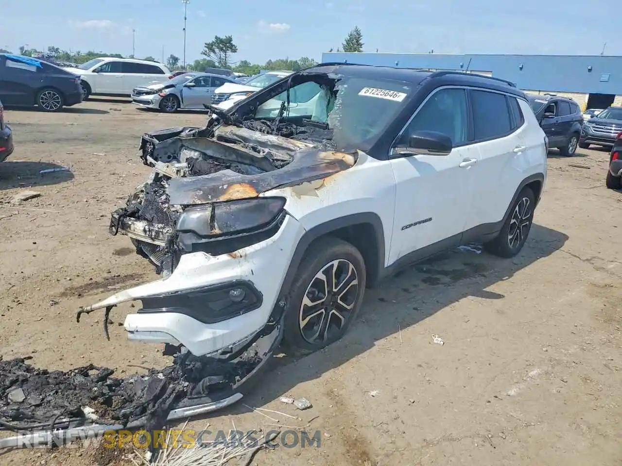 1 Photograph of a damaged car 3C4NJDCB3NT160763 JEEP COMPASS 2022
