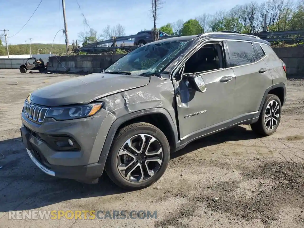 1 Photograph of a damaged car 3C4NJDCB3NT233503 JEEP COMPASS 2022