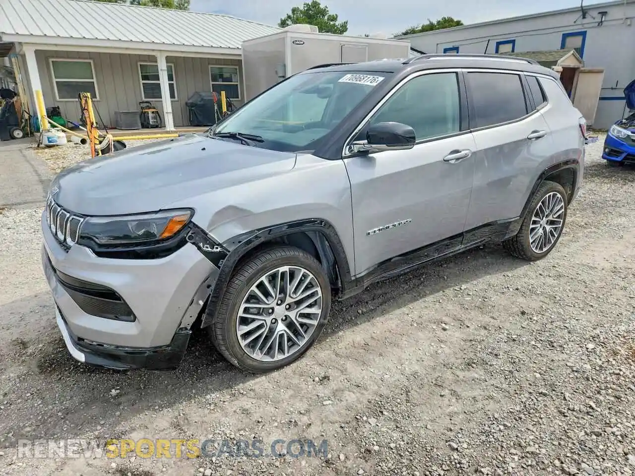 1 Photograph of a damaged car 3C4NJDCB4NT154664 JEEP COMPASS 2022