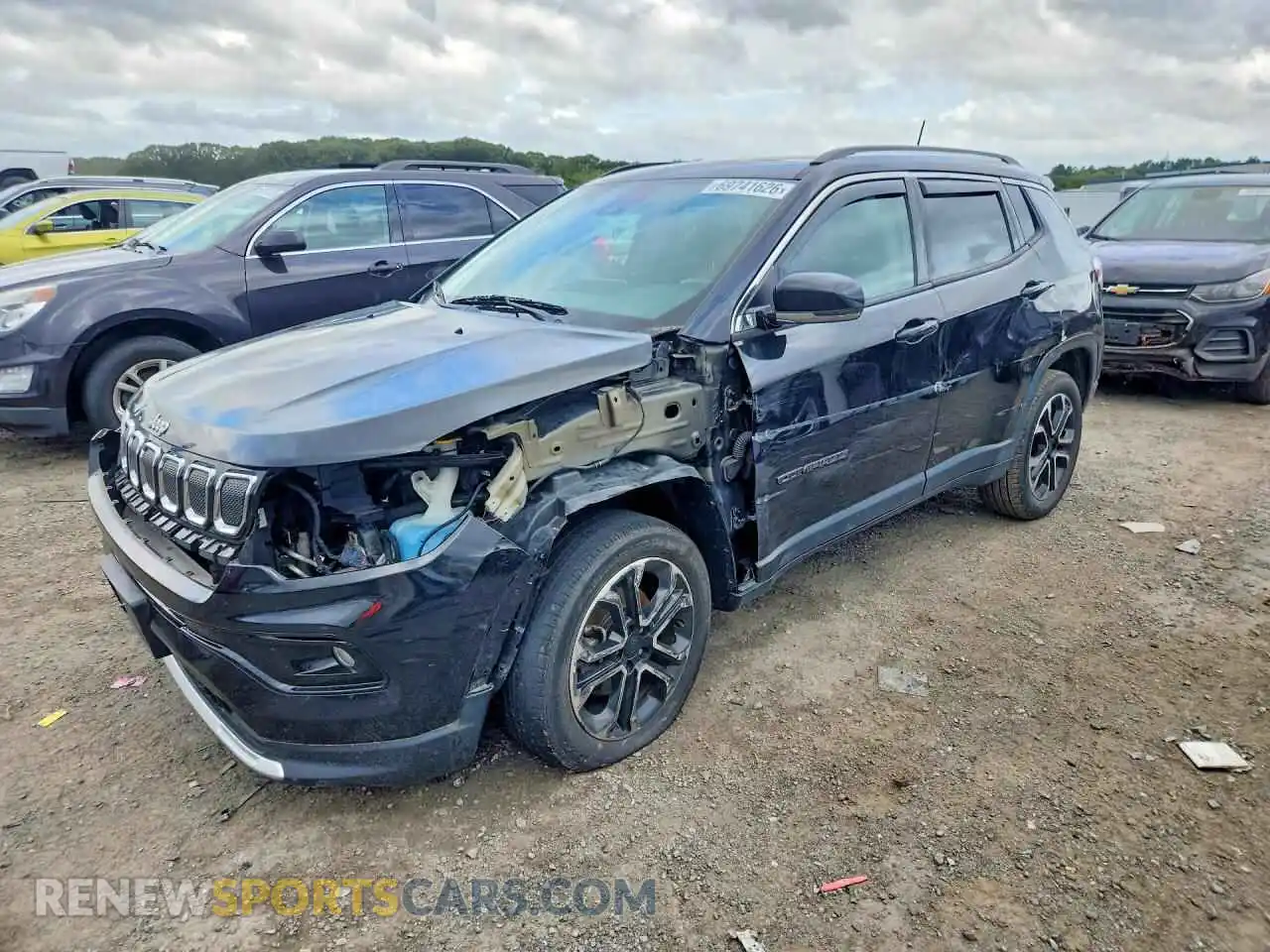 1 Photograph of a damaged car 3C4NJDCB5NT105487 JEEP COMPASS 2022