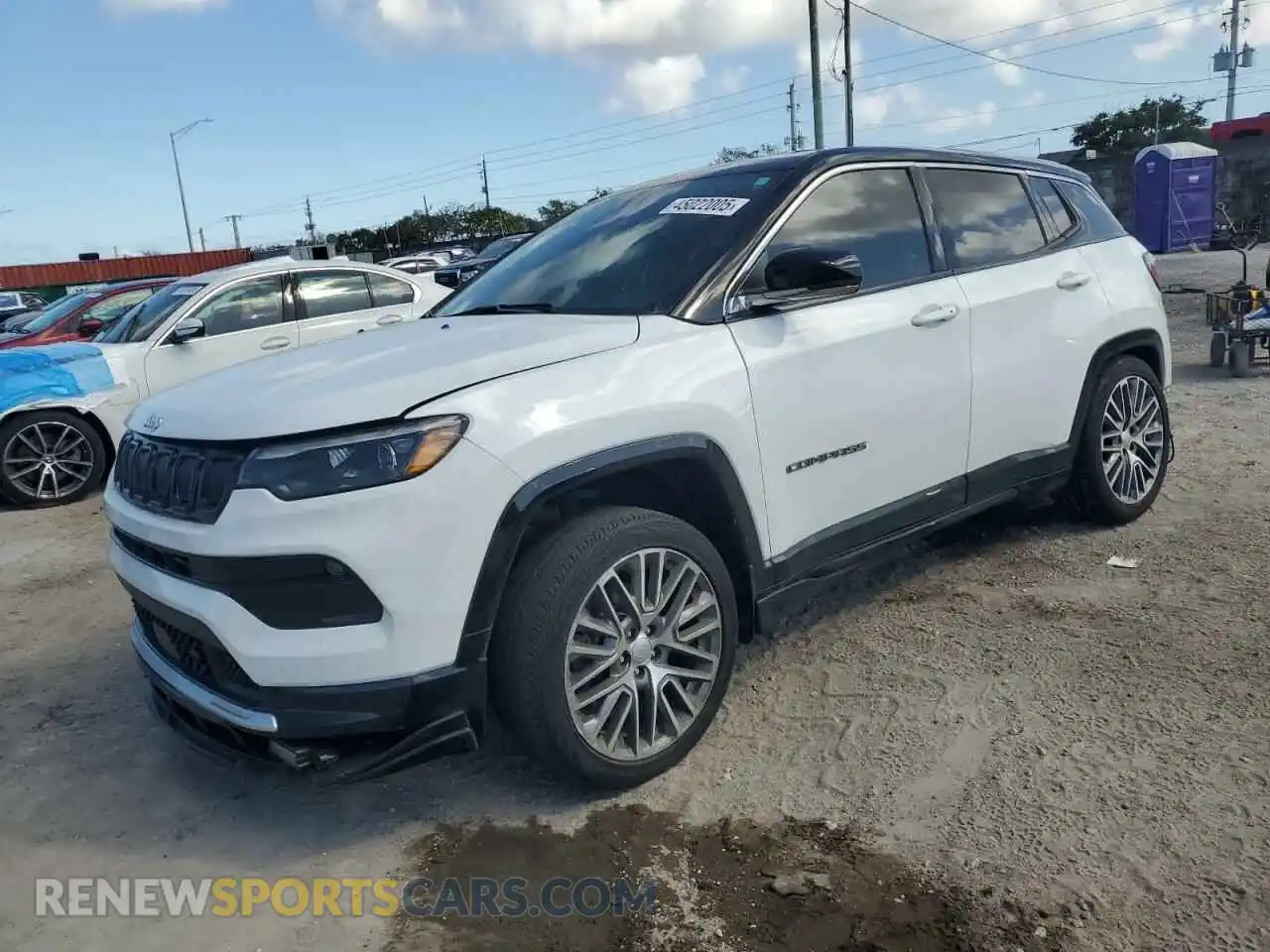 1 Photograph of a damaged car 3C4NJDCB5NT113198 JEEP COMPASS 2022