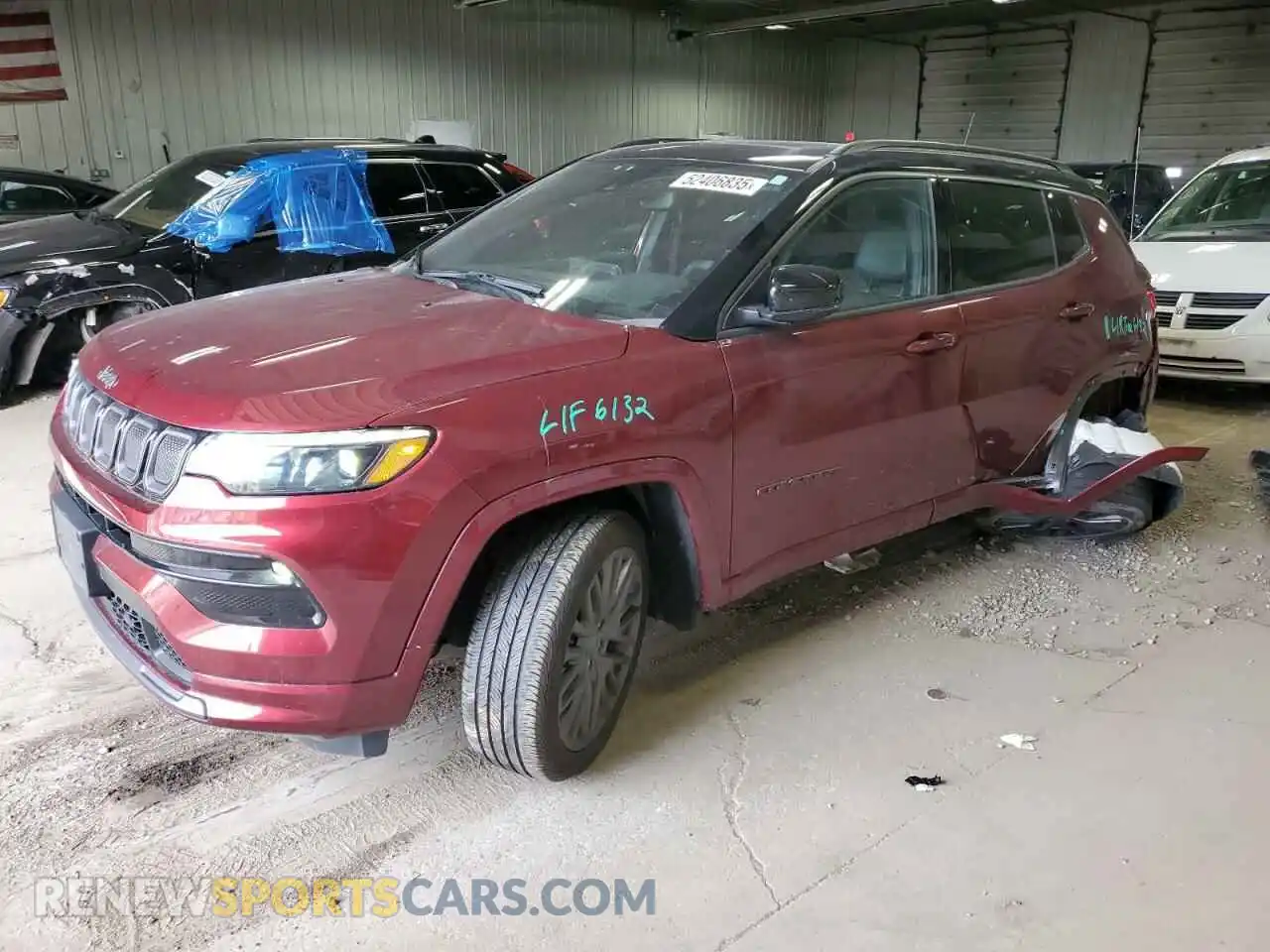 1 Photograph of a damaged car 3C4NJDCB5NT119907 JEEP COMPASS 2022