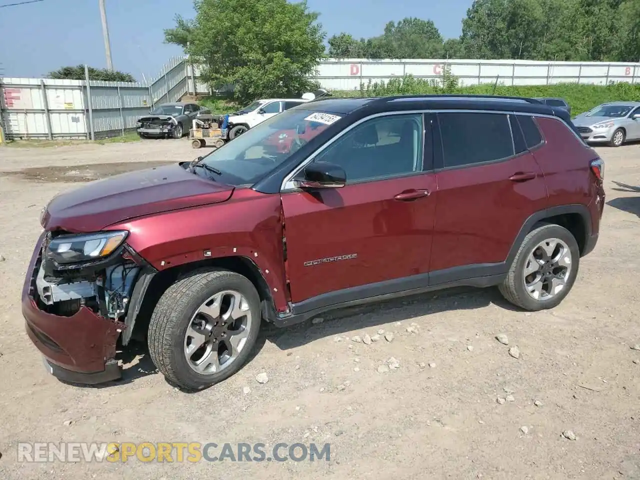 1 Photograph of a damaged car 3C4NJDCB5NT121883 JEEP COMPASS 2022