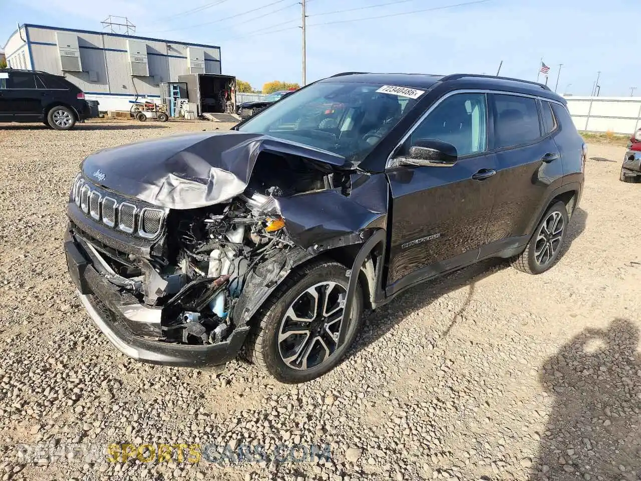 1 Photograph of a damaged car 3C4NJDCB5NT145164 JEEP COMPASS 2022