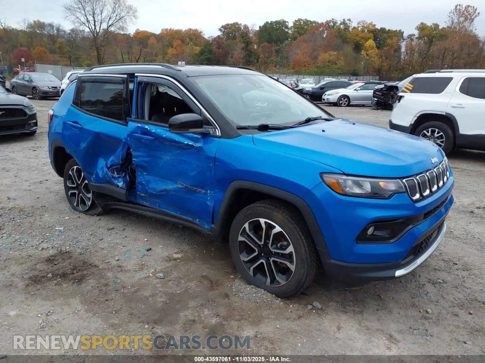 1 Photograph of a damaged car 3C4NJDCB5NT154592 JEEP COMPASS 2022