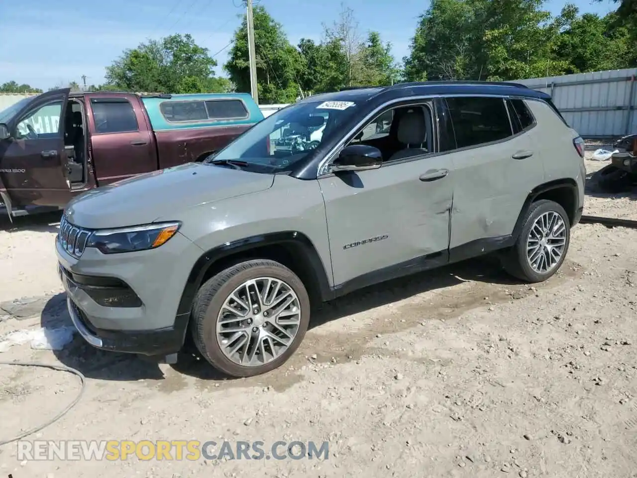 1 Photograph of a damaged car 3C4NJDCB6NT115980 JEEP COMPASS 2022