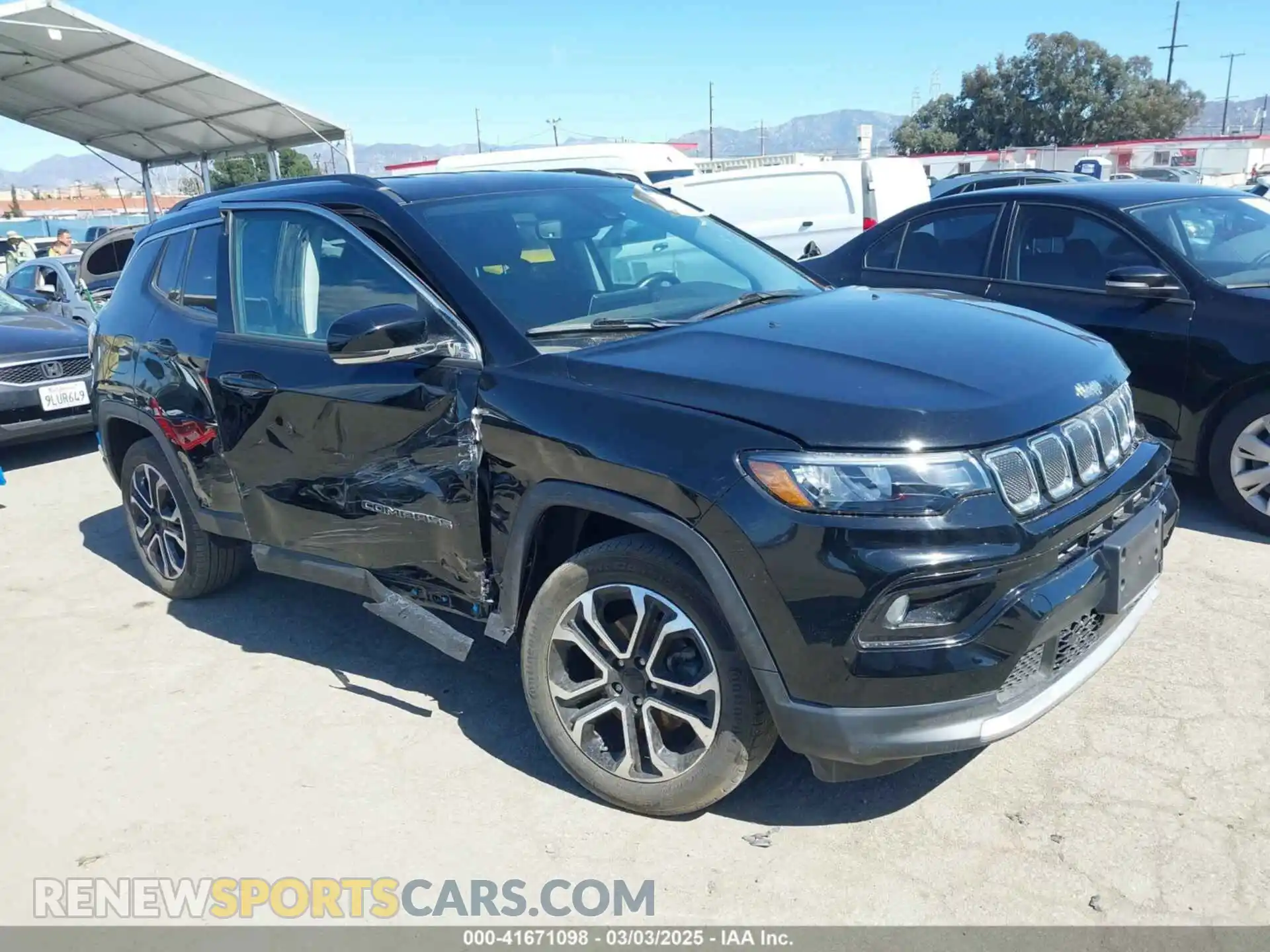1 Photograph of a damaged car 3C4NJDCB6NT133802 JEEP COMPASS 2022