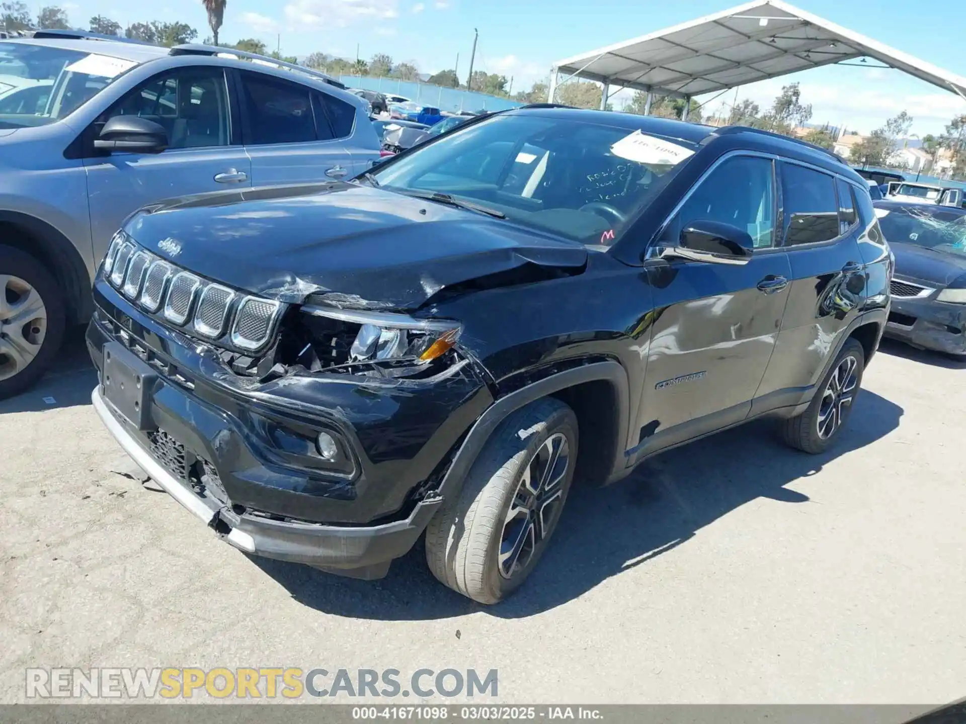 2 Photograph of a damaged car 3C4NJDCB6NT133802 JEEP COMPASS 2022