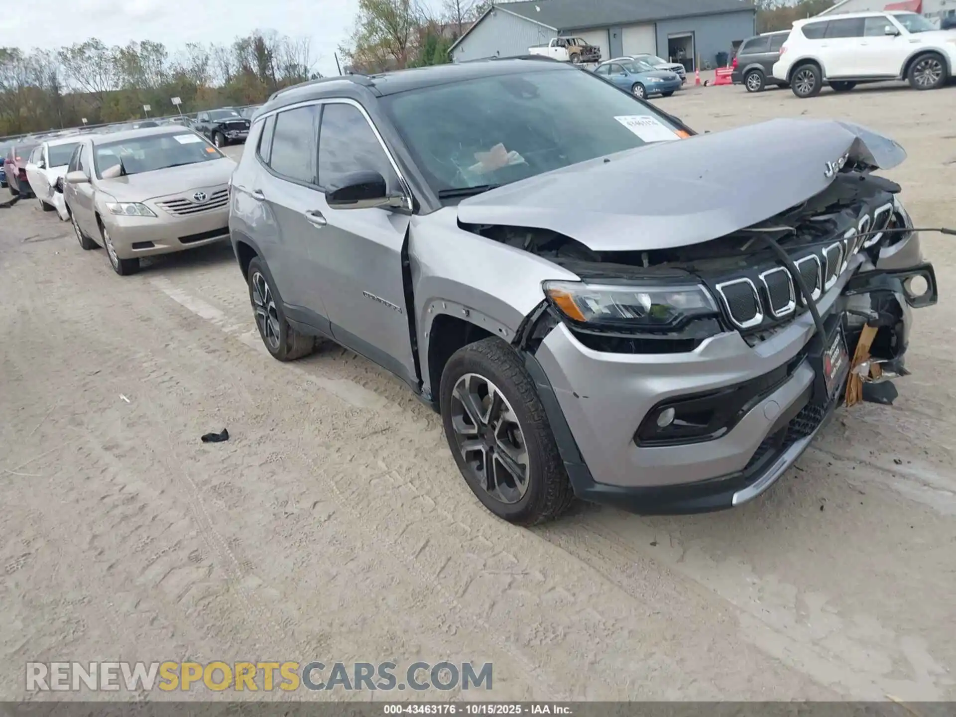 1 Photograph of a damaged car 3C4NJDCB7NT112019 JEEP COMPASS 2022