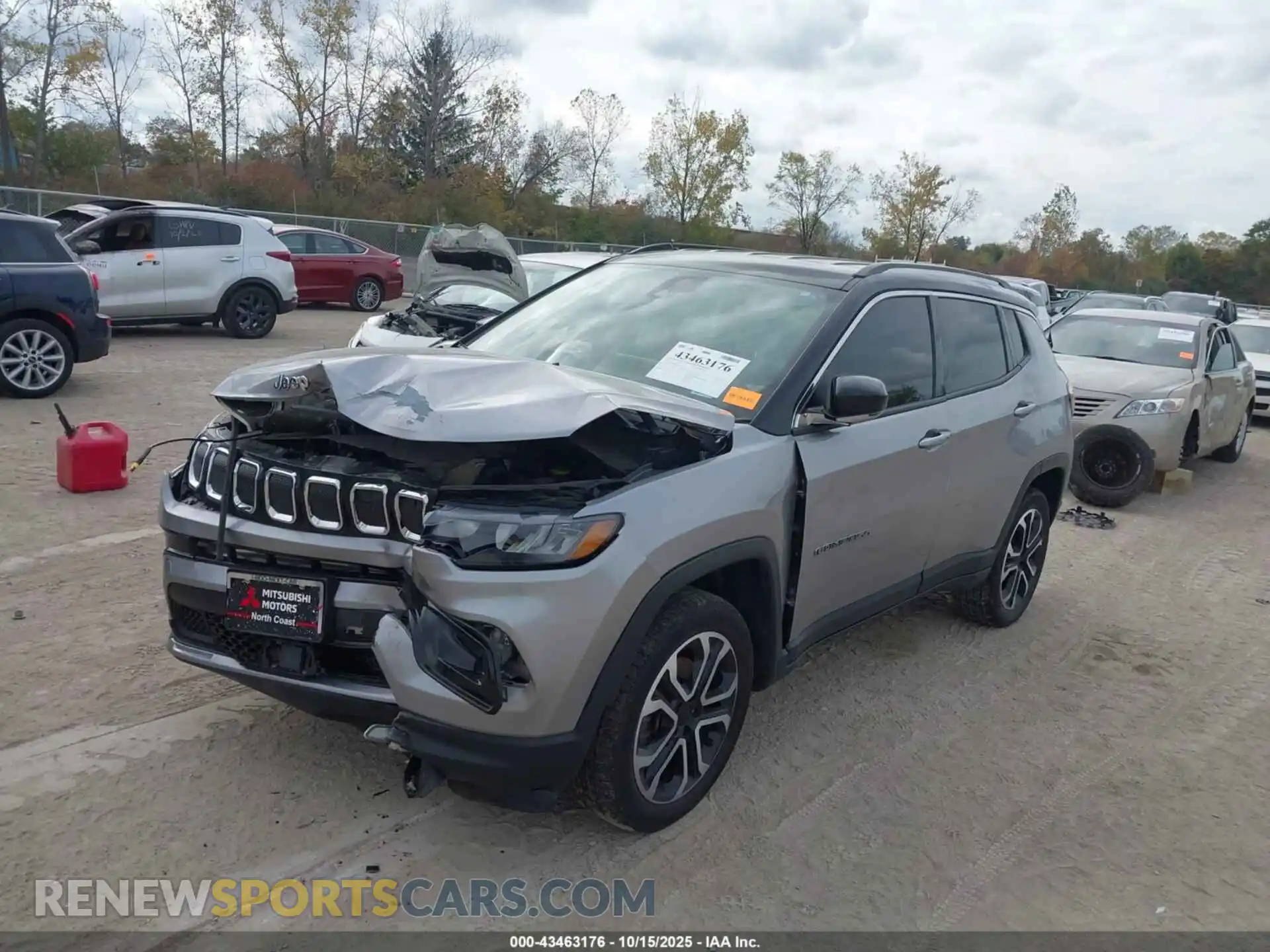 2 Photograph of a damaged car 3C4NJDCB7NT112019 JEEP COMPASS 2022