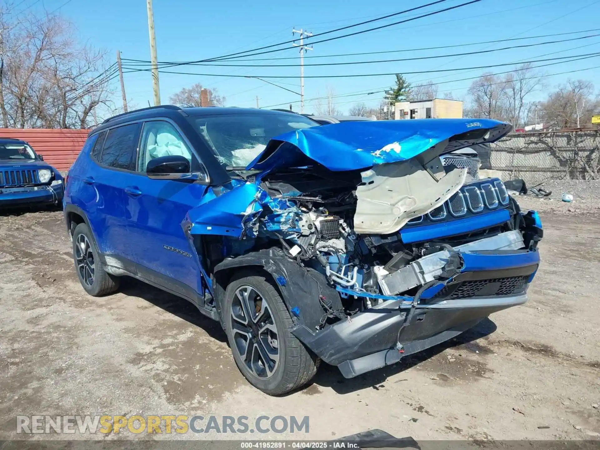 1 Photograph of a damaged car 3C4NJDCB7NT185777 JEEP COMPASS 2022