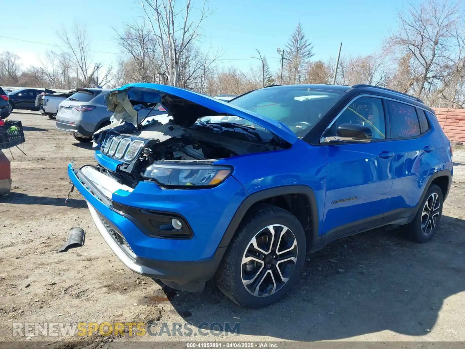 2 Photograph of a damaged car 3C4NJDCB7NT185777 JEEP COMPASS 2022