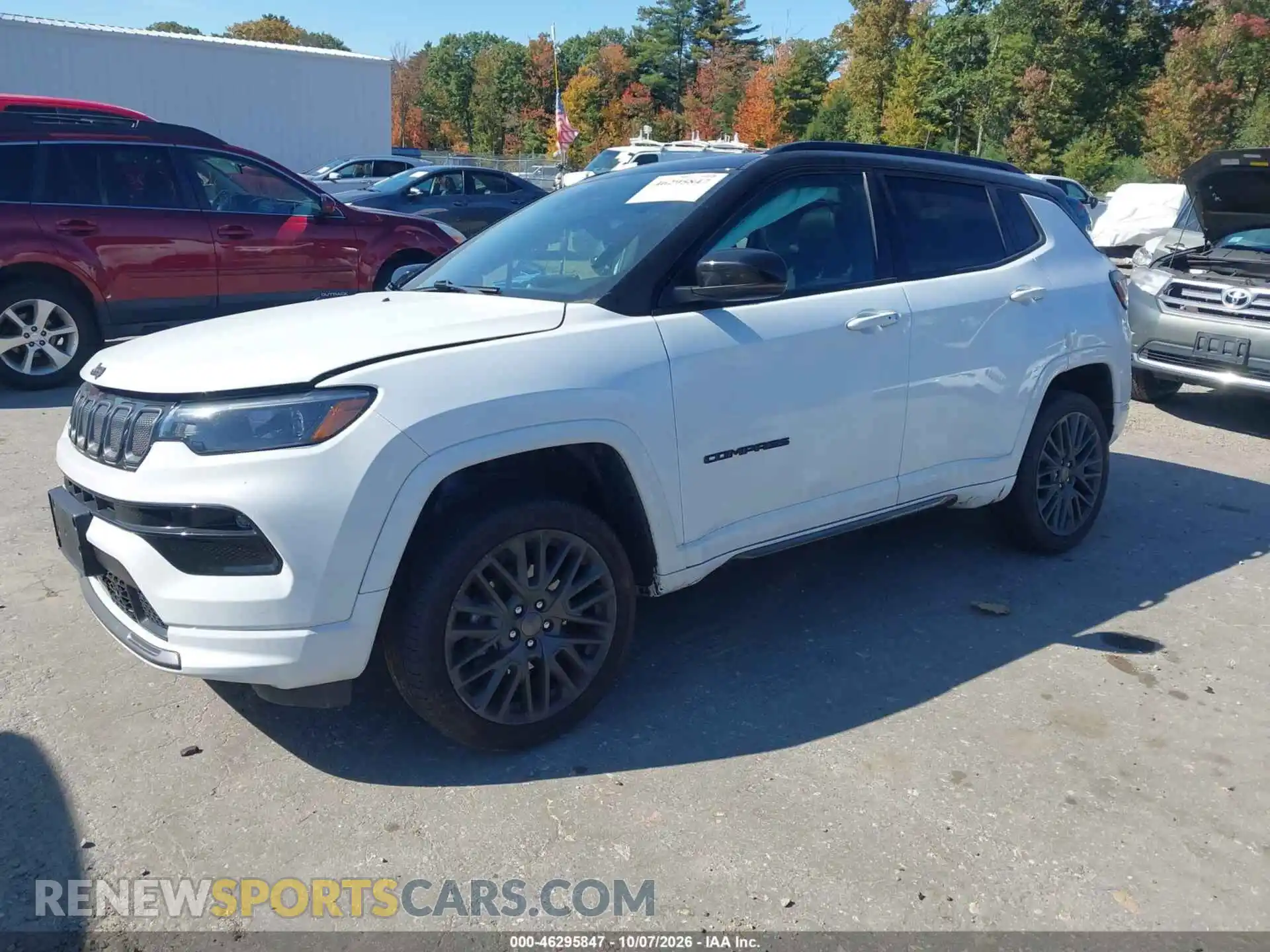 2 fotografías del automóvil dañado 3C4NJDCB7NT203324 JEEP COMPASS 2022