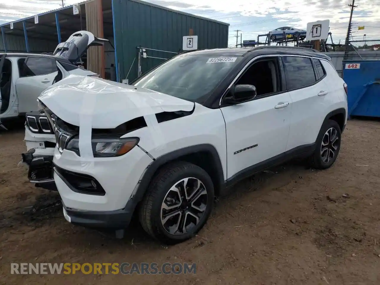 1 Photograph of a damaged car 3C4NJDCB7NT232810 JEEP COMPASS 2022