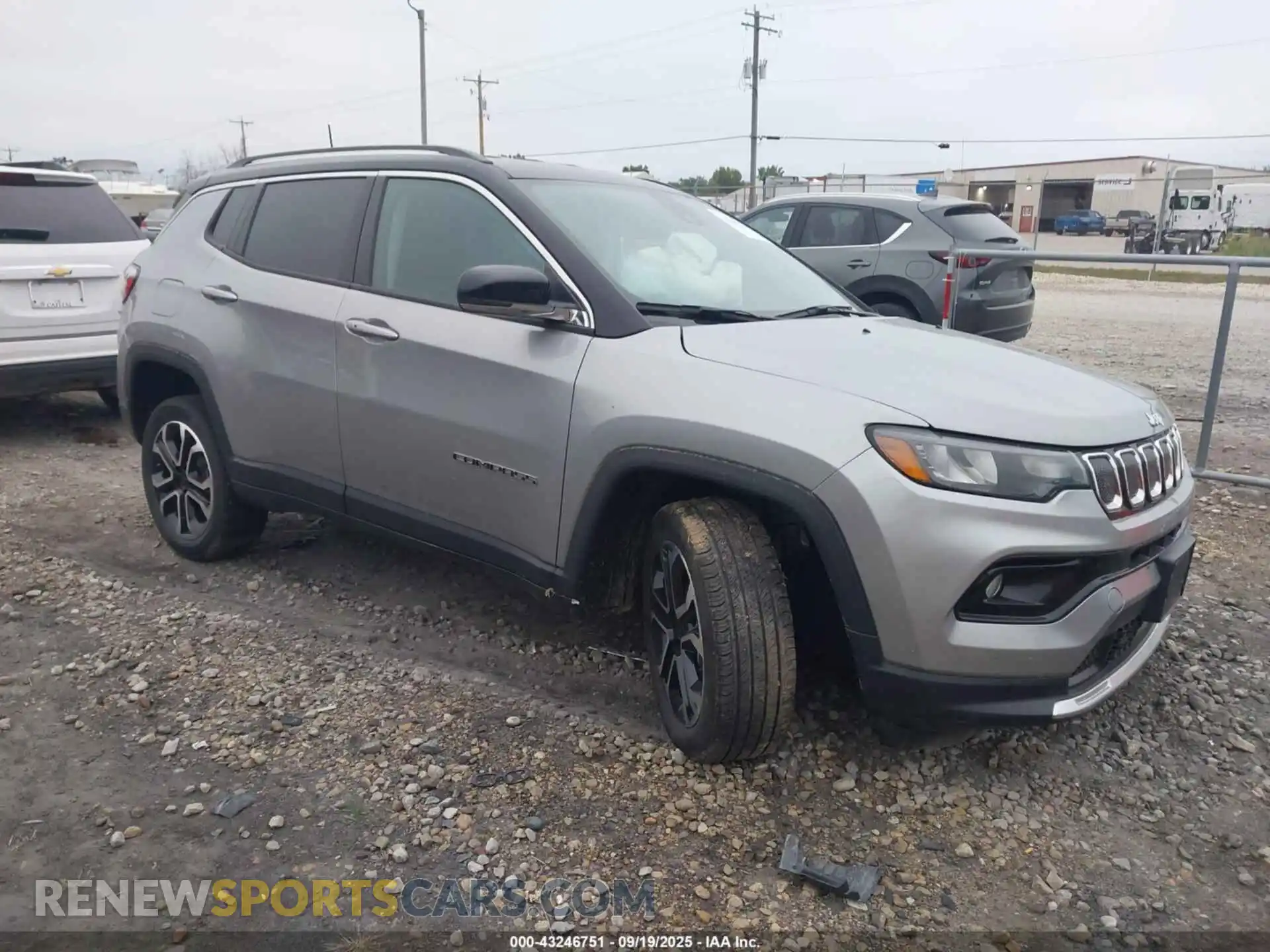 1 Photograph of a damaged car 3C4NJDCB8NT167529 JEEP COMPASS 2022