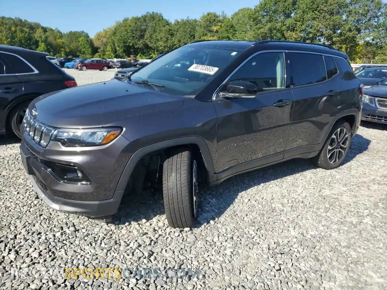 1 Photograph of a damaged car 3C4NJDCB8NT186789 JEEP COMPASS 2022