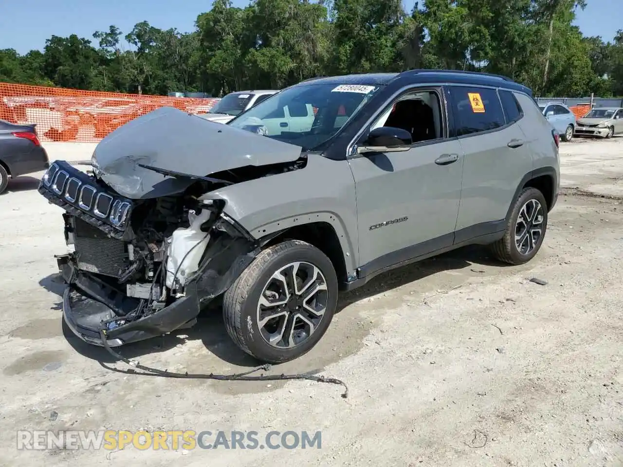 1 Photograph of a damaged car 3C4NJDCB9NT146236 JEEP COMPASS 2022