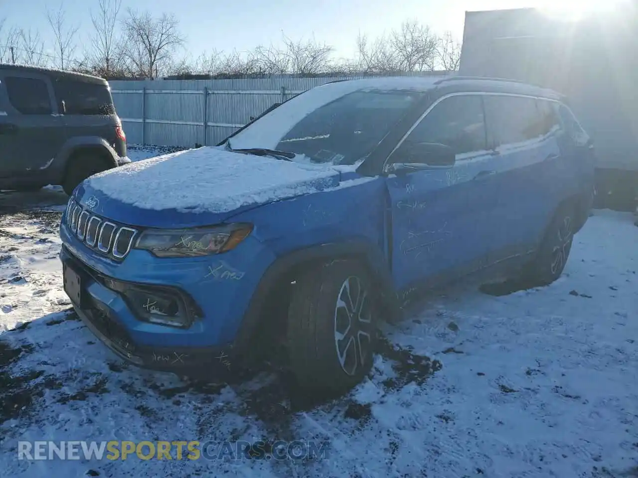 1 Photograph of a damaged car 3C4NJDCB9NT160489 JEEP COMPASS 2022