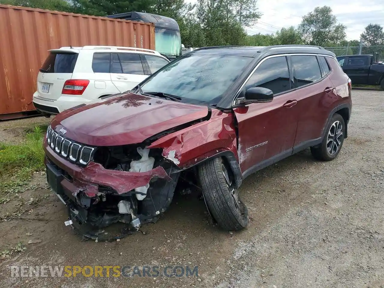 1 Photograph of a damaged car 3C4NJDCBXNT109874 JEEP COMPASS 2022