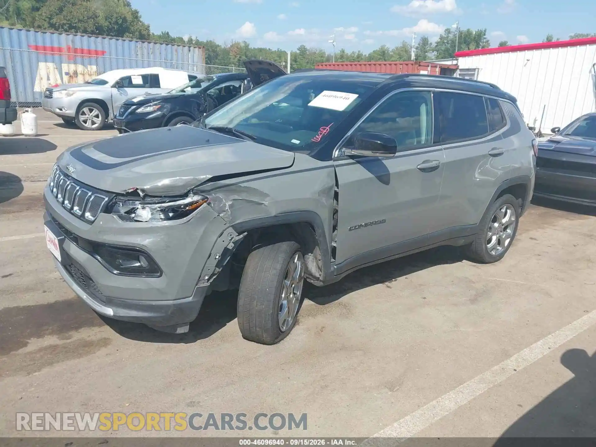 2 fotografías del automóvil dañado 3C4NJDCBXNT126108 JEEP COMPASS 2022