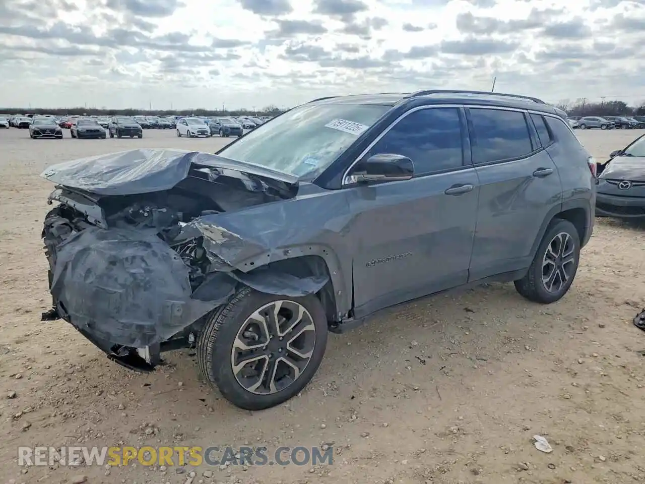 1 Photograph of a damaged car 3C4NJDCBXNT160291 JEEP COMPASS 2022